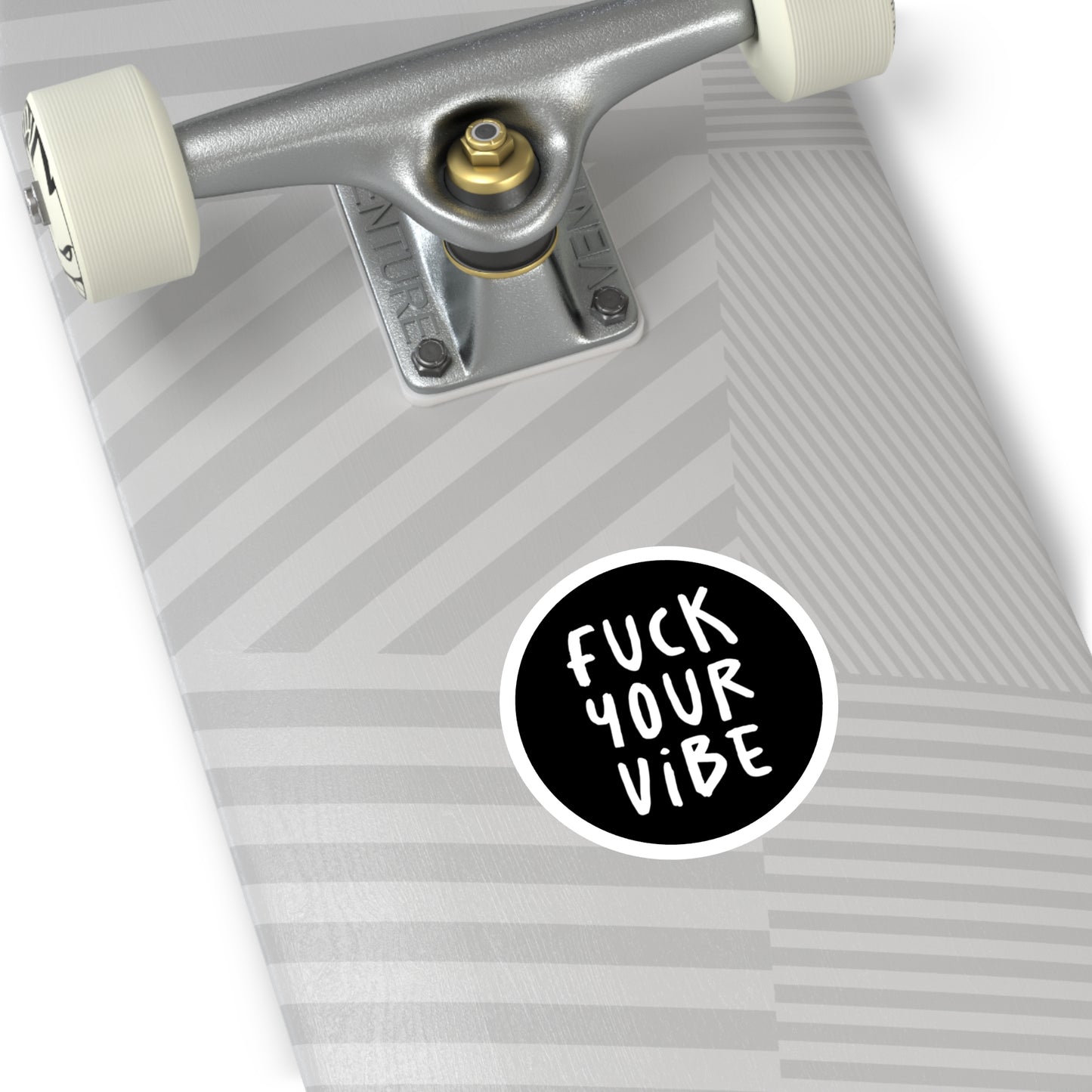 'Fuck Your Vibe' Round Stickers