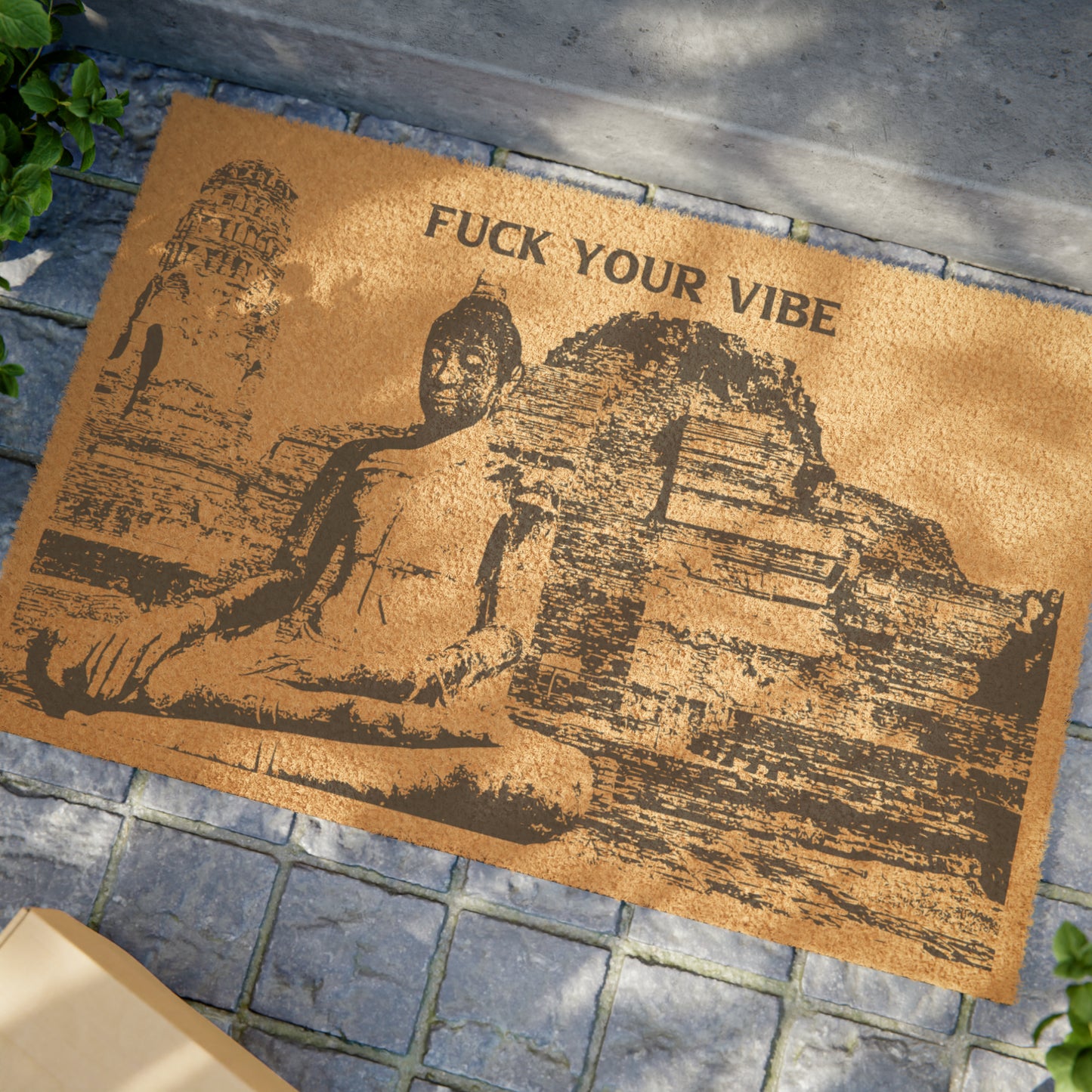 'Fuck Your Vibe' Doormat