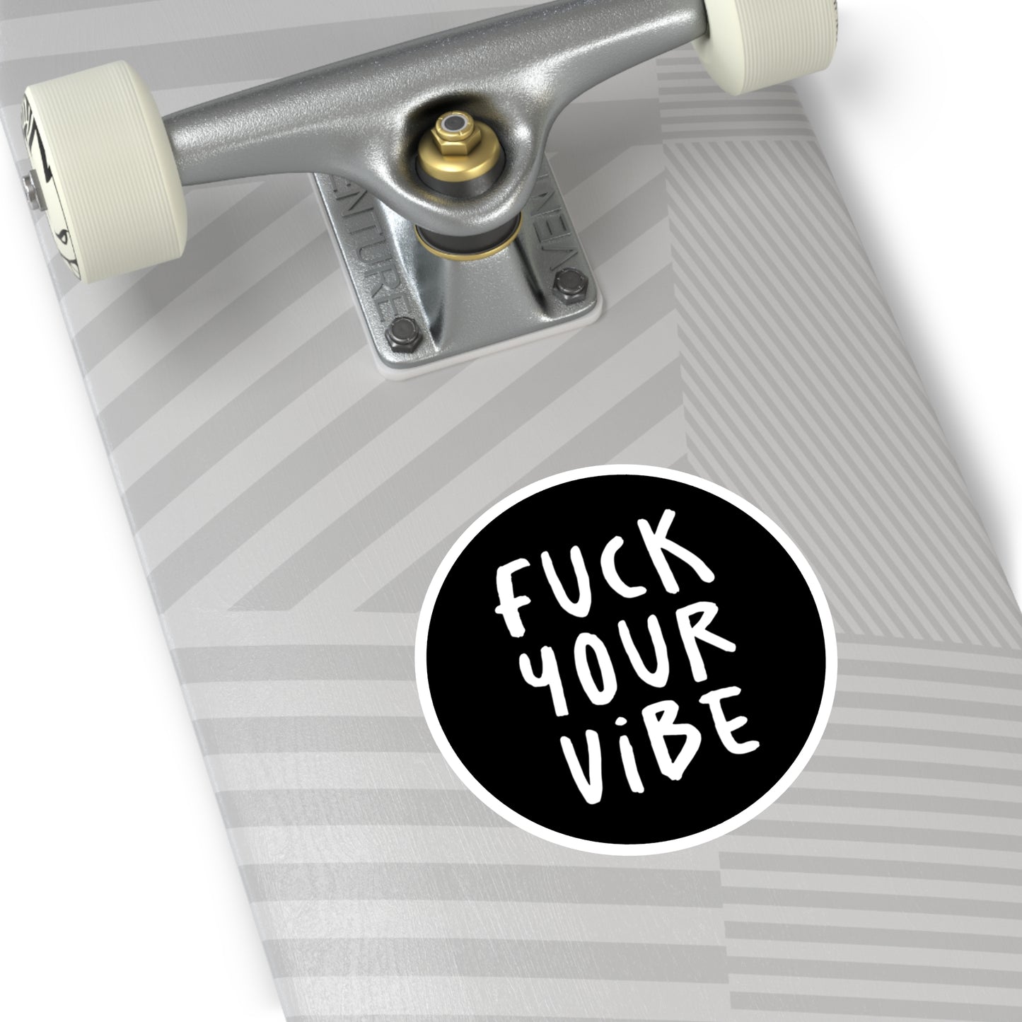 'Fuck Your Vibe' Round Stickers